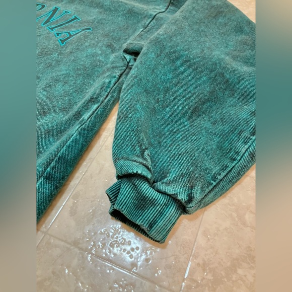 1980s Phoenix Sportswear Sweatshirt Unisex S/M Green Acid Wash California USA - Picture 12 of 15